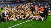 13 January 2024; Tullogher Rosbercon celebrate after victory in the AIB GAA Hurling All-Ireland Junior Club Championship final match between St Catherine's of Cork and Tullogher Rosbercon of Kilkenny at Croke Park in Dublin. Photo by Piaras Ó Mídheach/Sportsfile