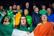 17 January 2024; Ireland fans before the FIH Men's Olympic Hockey Qualifying Tournament Pool A match between Ireland and Japan at Campo de Hockey Hierba Tarongers in Valencia, Spain. Photo by Manuel Queimadelos/Sportsfile
