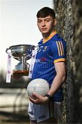 18 January 2024; Longford footballer Bryan Masterson poses for a portrait during a promotional launch event for the Dioralyte O’Byrne Cup Final at the GAA National Games Development Centre in Abbotstown, Dublin, ahead of Saturday's final between Dublin and Longford. Photo by Sam Barnes/Sportsfile