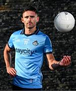 18 January 2024; Dublin footballer Niall Scully poses for a portrait during a promotional launch event for the Dioralyte O’Byrne Cup Final at the GAA National Games Development Centre in Abbotstown, Dublin, ahead of Saturday's final between Dublin and Longford. Photo by Sam Barnes/Sportsfile