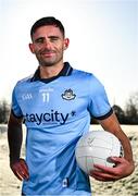 18 January 2024; Dublin footballer Niall Scully poses for a portrait during a promotional launch event for the Dioralyte O’Byrne Cup Final at the GAA National Games Development Centre in Abbotstown, Dublin, ahead of Saturday's final between Dublin and Longford. Photo by Sam Barnes/Sportsfile