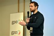 19 January 2024; GPA Chief Executive Officer Tom Parsons speaking during the GPA Rookie Camp at the Radisson Blu Hotel, Dublin Airport. Photo by Sam Barnes/Sportsfile