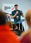 19 January 2024; GPA Player Development Manager Tommy Doyle speaking during the GPA Rookie Camp at the Radisson Blu Hotel, Dublin Airport. Photo by Sam Barnes/Sportsfile