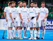 19 January 2024; Ireland players during the FIH Men's Olympic Hockey Qualifying Tournament semi-final match between Ireland and Spain at Campo de Hockey Hierba Tarongers in Valencia, Spain. Photo by Manuel Queimadelos/Sportsfile