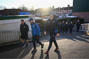 19 January 2024; Ryan Baird arrives for a Leinster Rugby captain's run at Mattioli Woods Welford Road Stadium in Leicester, England. Photo by Harry Murphy/Sportsfile