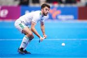 19 January 2024; John McKee of Ireland in action during the FIH Men's Olympic Hockey Qualifying Tournament semi-final match between Ireland and Spain at Campo de Hockey Hierba Tarongers in Valencia, Spain. Photo by Manuel Queimadelos/Sportsfile