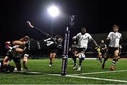 19 January 2024; Andrew Smith of Connacht scores a try, which was subsequently disallowed, during the Investec Champions Cup Pool 1 Round 4 match between Connacht and Bristol Bears at the Dexcom Stadium in Galway. Photo by Seb Daly/Sportsfile