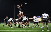 19 January 2024; Niall Murray of Connacht takes possession in a lineout during the Investec Champions Cup Pool 1 Round 4 match between Connacht and Bristol Bears at the Dexcom Stadium in Galway. Photo by Seb Daly/Sportsfile