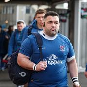 20 January 2024; Marty Moore of Ulster arrives at the Investec Champions Cup Pool 2 Round 4 match between Harlequins and Ulster at Twickenham Stoop in Twickenham, England. Photo by Matt Impey/Sportsfile