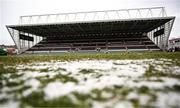 20 January 2024; Ice is seen on the grass before the Investec Champions Cup Pool 4 Round 4 match between Leicester Tigers and Leinster at Mattioli Woods Welford Road in Leicester, England. Photo by Harry Murphy/Sportsfile