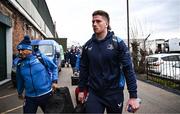 20 January 2024; Joe McCarthy of Leinster arrives before the Investec Champions Cup Pool 4 Round 4 match between Leicester Tigers and Leinster at Mattioli Woods Welford Road in Leicester, England. Photo by Harry Murphy/Sportsfile