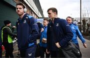 20 January 2024; Ryan Baird and Josh van der Flier of Leinster arrive before the Investec Champions Cup Pool 4 Round 4 match between Leicester Tigers and Leinster at Mattioli Woods Welford Road in Leicester, England. Photo by Harry Murphy/Sportsfile