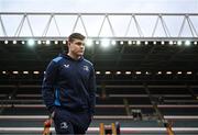 20 January 2024; Garry Ringrose of Leinster walks the pitch before the Investec Champions Cup Pool 4 Round 4 match between Leicester Tigers and Leinster at Mattioli Woods Welford Road in Leicester, England. Photo by Harry Murphy/Sportsfile