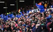 20 January 2024; Leinster supporters before the Investec Champions Cup Pool 4 Round 4 match between Leicester Tigers and Leinster at Mattioli Woods Welford Road in Leicester, England. Photo by Harry Murphy/Sportsfile