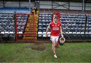 20 January 2024; Cork captain Sean Meehan makes his way back to the dressing room with the cup after the McGrath Cup final match between Kerry and Cork at Páirc Ui Rinn in Cork. Photo by Michael P Ryan/Sportsfile