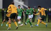 20 January 2024; TJ Molloy of Republic of Ireland during the international friendly match between Republic of Ireland MU15 and Australia U16 Schoolboys at the FAI National Training Centre in Abbotstown, Dublin. Photo by Seb Daly/Sportsfile