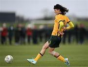 20 January 2024; Petera Love of Australia during the international friendly match between Republic of Ireland MU15 and Australia U16 Schoolboys at the FAI National Training Centre in Abbotstown, Dublin. Photo by Seb Daly/Sportsfile