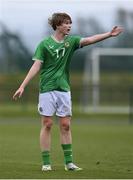 20 January 2024; Shea Callery of Republic of Ireland during the international friendly match between Republic of Ireland MU15 and Australia U16 Schoolboys at the FAI National Training Centre in Abbotstown, Dublin. Photo by Seb Daly/Sportsfile