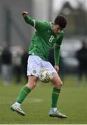 20 January 2024; Niall Sullivan of Republic of Ireland during the international friendly match between Republic of Ireland MU15 and Australia U16 Schoolboys at the FAI National Training Centre in Abbotstown, Dublin. Photo by Seb Daly/Sportsfile