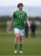 20 January 2024; Shea Callery of Republic of Ireland during the international friendly match between Republic of Ireland MU15 and Australia U16 Schoolboys at the FAI National Training Centre in Abbotstown, Dublin. Photo by Seb Daly/Sportsfile