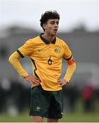 20 January 2024; Nicholas Badolato of Australia during the international friendly match between Republic of Ireland MU15 and Australia U16 Schoolboys at the FAI National Training Centre in Abbotstown, Dublin. Photo by Seb Daly/Sportsfile