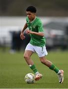 20 January 2024; Victor Ozhianvuna of Republic of Ireland during the international friendly match between Republic of Ireland MU15 and Australia U16 Schoolboys at the FAI National Training Centre in Abbotstown, Dublin. Photo by Seb Daly/Sportsfile