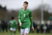 20 January 2024; Finn Duffy of Republic of Ireland during the international friendly match between Republic of Ireland MU15 and Australia U16 Schoolboys at the FAI National Training Centre in Abbotstown, Dublin. Photo by Seb Daly/Sportsfile