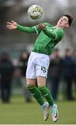 20 January 2024; TJ Molloy of Republic of Ireland during the international friendly match between Republic of Ireland MU15 and Australia U16 Schoolboys at the FAI National Training Centre in Abbotstown, Dublin. Photo by Seb Daly/Sportsfile