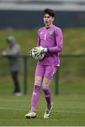 20 January 2024; Republic of Ireland goalkeeper Rory Twohig during the international friendly match between Republic of Ireland MU15 and Australia U16 Schoolboys at the FAI National Training Centre in Abbotstown, Dublin. Photo by Seb Daly/Sportsfile