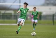 20 January 2024; Tadgh Prizeman of Republic of Ireland during the international friendly match between Republic of Ireland MU15 and Australia U16 Schoolboys at the FAI National Training Centre in Abbotstown, Dublin. Photo by Seb Daly/Sportsfile