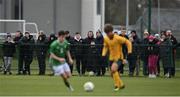 20 January 2024; Spectators during the international friendly match between Republic of Ireland MU15 and Australia U16 Schoolboys at the FAI National Training Centre in Abbotstown, Dublin. Photo by Seb Daly/Sportsfile