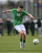 20 January 2024; Richard Ferizaj of Republic of Ireland during the international friendly match between Republic of Ireland MU15 and Australia U16 Schoolboys at the FAI National Training Centre in Abbotstown, Dublin. Photo by Seb Daly/Sportsfile
