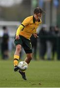 20 January 2024; Oliver Sacks of Australia during the international friendly match between Republic of Ireland MU15 and Australia U16 Schoolboys at the FAI National Training Centre in Abbotstown, Dublin. Photo by Seb Daly/Sportsfile