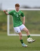 20 January 2024; Séan Spaight of Republic of Ireland during the international friendly match between Republic of Ireland MU15 and Australia U16 Schoolboys at the FAI National Training Centre in Abbotstown, Dublin. Photo by Seb Daly/Sportsfile