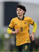 20 January 2024; Caleb Butler of Australia during the international friendly match between Republic of Ireland MU15 and Australia U16 Schoolboys at the FAI National Training Centre in Abbotstown, Dublin. Photo by Seb Daly/Sportsfile