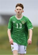 20 January 2024; Danny Burke of Republic of Ireland during the international friendly match between Republic of Ireland MU15 and Australia U16 Schoolboys at the FAI National Training Centre in Abbotstown, Dublin. Photo by Seb Daly/Sportsfile