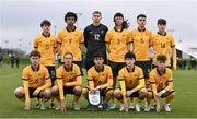 20 January 2024; The Australia team before the international friendly match between Republic of Ireland MU15 and Australia U16 Schoolboys at the FAI National Training Centre in Abbotstown, Dublin. Photo by Seb Daly/Sportsfile