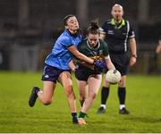 20 January 2024; Jaydn Lucey of Kerry in action against Olwen Carey of Dublin during the 2024 Lidl Ladies National Football League Division 1 Round 1 fixture between Dublin and Kerry at Parnell Park in Dublin. Photo by Stephen Marken/Sportsfile