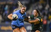 20 January 2024; Chloe Darby of Dublin in action against Ciara O'Brien of Kerry during the 2024 Lidl Ladies National Football League Division 1 Round 1 fixture between Dublin and Kerry at Parnell Park in Dublin. Photo by Sam Barnes/Sportsfile