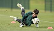 20 January 2024; Republic of Ireland goalkeeper Rory Twohig before the international friendly match between Republic of Ireland MU15 and Australia U16 Schoolboys at the FAI National Training Centre in Abbotstown, Dublin. Photo by Seb Daly/Sportsfile