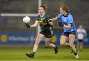 20 January 2024; Cáit Lynch of Kerry in action against Kate Murray of Dublin during the 2024 Lidl Ladies National Football League Division 1 Round 1 fixture between Dublin and Kerry at Parnell Park in Dublin. Photo by Sam Barnes/Sportsfile