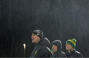 20 January 2024; Donegal manager Jim McGuinness, with his selectors Colm McFadden, centre, and Neil McGee during the Bank of Ireland Dr McKenna Cup final match between Derry and Donegal at O'Neills Healy Park in Omagh, Tyrone. Photo by Ramsey Cardy/Sportsfile