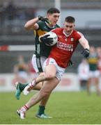 20 January 2024; Kevin Flahive of Cork in action against Joe O’Connor of Kerry during the McGrath Cup final match between Kerry and Cork at Páirc Ui Rinn in Cork. Photo by Michael P Ryan/Sportsfile