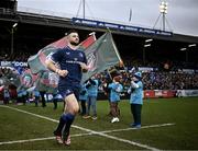20 January 2024; Robbie Henshaw of Leinster runs out before the Investec Champions Cup Pool 4 Round 4 match between Leicester Tigers and Leinster at Mattioli Woods Welford Road in Leicester, England. Photo by Harry Murphy/Sportsfile
