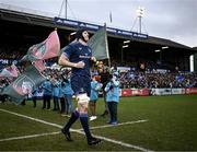 20 January 2024; Ryan Baird of Leinster runs out before the Investec Champions Cup Pool 4 Round 4 match between Leicester Tigers and Leinster at Mattioli Woods Welford Road in Leicester, England. Photo by Harry Murphy/Sportsfile