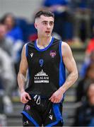 20 January 2024; James Hannigan of UCC Demons during the Basketball Ireland Pat Duffy National Cup Final match between Irish Guide Dogs Ballincollig and UCC Demons at the National Basketball Arena in Tallaght, Dublin. Photo by Seb Daly/Sportsfile