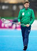 20 January 2024; Ireland head coach Sean Dancer before the FIH Women's Olympic Hockey Qualifying Tournament third/fourth place play-off match between Ireland and Great Britain at Campo de Hockey Hierba Tarongers in Valencia, Spain. Photo by Manuel Queimadelos/Sportsfile