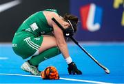 20 January 2024; Roisin Upton of Ireland dejected after her side's defeat in the FIH Women's Olympic Hockey Qualifying Tournament third/fourth place play-off match between Ireland and Great Britain at Campo de Hockey Hierba Tarongers in Valencia, Spain. Photo by Manuel Queimadelos/Sportsfile