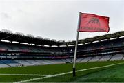 21 January 2024; A general view of a sideline flag before the AIB GAA Football All-Ireland Senior Club Championship Final match between Glen of Derry and St Brigid's of Roscommon at Croke Park in Dublin. Photo by Sam Barnes/Sportsfile