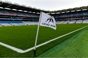 21 January 2024; A general view of sideline flag before the AIB GAA Hurling All-Ireland Senior Club Championship Final match between O’Loughlin Gaels of Kilkenny and St. Thomas’ of Galway at Croke Park in Dublin. Photo by Sam Barnes/Sportsfile